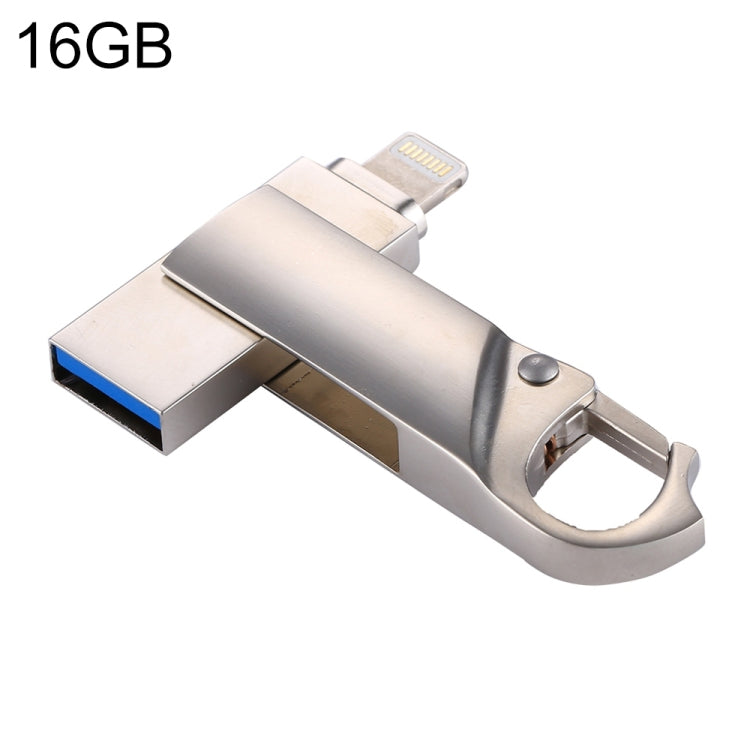 RQW-10F 2 in 1 USB 2.0 & 8 Pin 16GB Keychain Flash Drive - U Disk & Card Reader by PMC Jewellery | Online Shopping South Africa | PMC Jewellery | Buy Now Pay Later Mobicred