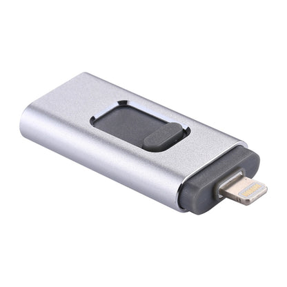 easyflash RQW-01B 3 in 1 USB 2.0 & 8 Pin & Micro USB 32GB Flash Drive(Silver) - U Disk & Card Reader by PMC Jewellery | Online Shopping South Africa | PMC Jewellery | Buy Now Pay Later Mobicred