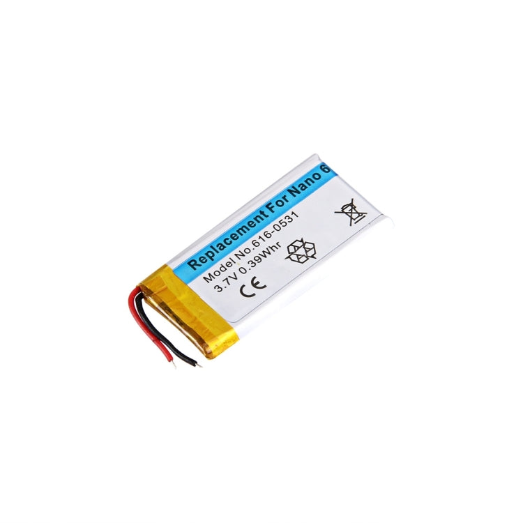 Rechargeable Li-ion Battery for iPod nano 6th 3.7V 0.39Whr - Other Parts by PMC Jewellery | Online Shopping South Africa | PMC Jewellery | Buy Now Pay Later Mobicred
