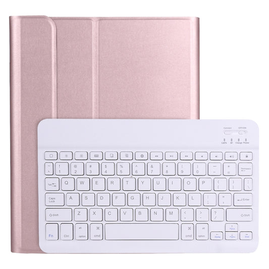 A11B Bluetooth 3.0 Ultra-thin ABS Detachable Bluetooth Keyboard Leather Tablet Case with Holder & Pen Slot for iPad Pro 11 inch 2021 (Rose Gold) - For iPad Pro by PMC Jewellery | Online Shopping South Africa | PMC Jewellery