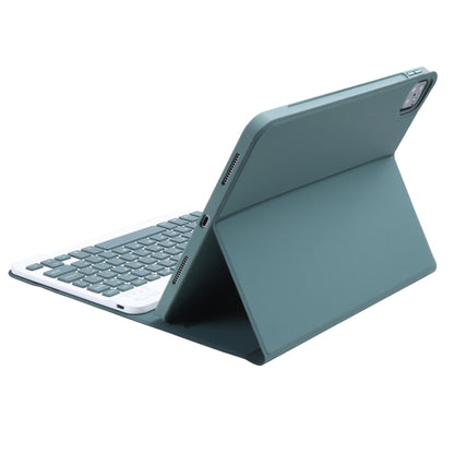 C-11B Detachable Candy Color Bluetooth Keyboard Leather Tablet Case with Pen Slot & Holder for iPad Pro 11 inch 2021 (Dark Green) - For iPad Pro by PMC Jewellery | Online Shopping South Africa | PMC Jewellery | Buy Now Pay Later Mobicred