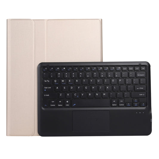 A12B-A Ultra-thin ABS Detachable Bluetooth Keyboard Tablet Case with Touchpad & Pen Slot & Holder for iPad Pro 12.9 2021 / 2020 / 2018 (Gold) - For iPad Pro by PMC Jewellery | Online Shopping South Africa | PMC Jewellery