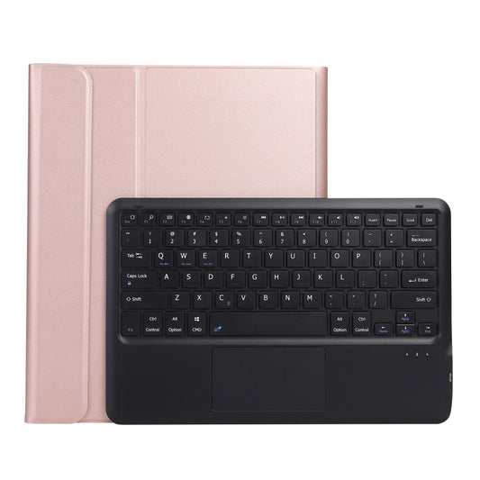 A12B-A Ultra-thin ABS Detachable Bluetooth Keyboard Tablet Case with Touchpad & Pen Slot & Holder for iPad Pro 12.9 2021 / 2020 / 2018 (Rose Gold) - For iPad Pro by PMC Jewellery | Online Shopping South Africa | PMC Jewellery