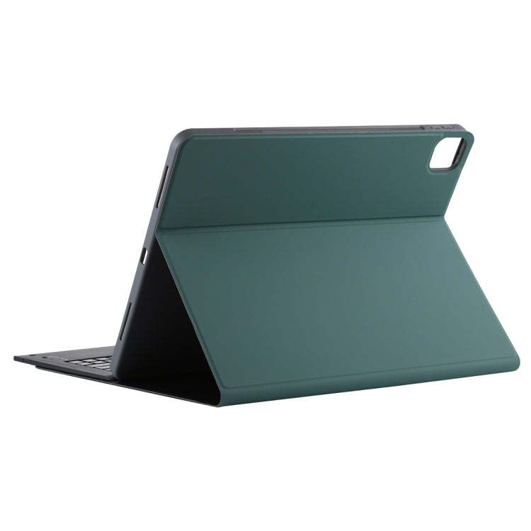 T129 Detachable Bluetooth Black Keyboard Microfiber Leather Tablet Case for iPad Pro 12.9 inch (2020), with Holder (Dark Green) - For iPad Pro by PMC Jewellery | Online Shopping South Africa | PMC Jewellery | Buy Now Pay Later Mobicred