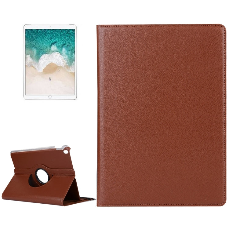 Litchi Texture 360 Degree Spin Multi-function Horizontal Flip Leather Protective Case with Holder for iPad Pro 10.5 inch / iPad Air (2019) (Brown) - iPad Pro 10.5 inch Cases by PMC Jewellery | Online Shopping South Africa | PMC Jewellery | Buy Now Pay Later Mobicred