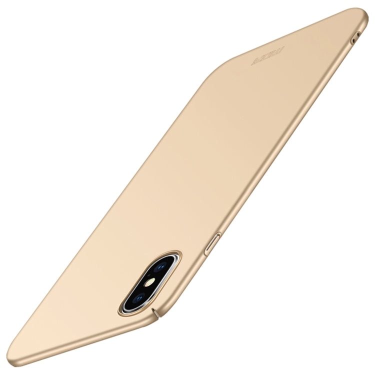 For iPhone XS Max MOFI Frosted PC Ultra-thin Full Coverage Protective Case (Gold) - More iPhone Cases by MOFI | Online Shopping South Africa | PMC Jewellery