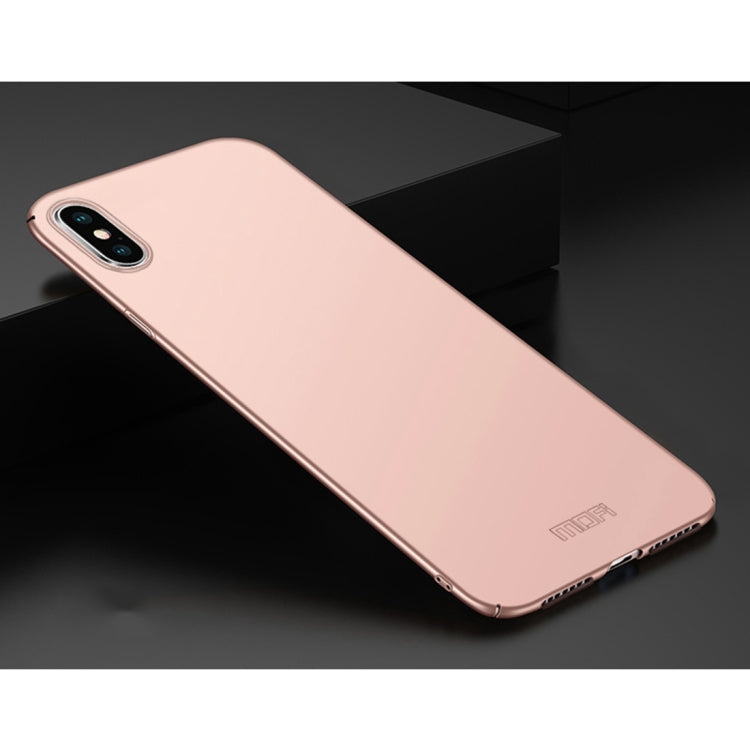 For iPhone XS Max MOFI Frosted PC Ultra-thin Full Coverage Protective Case (Rose Gold) - More iPhone Cases by MOFI | Online Shopping South Africa | PMC Jewellery