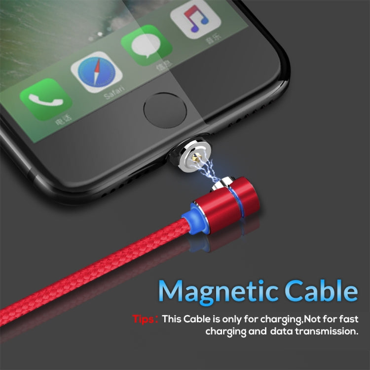 TOPK AM30 2m 2.4A Max USB to 8 Pin 90 Degree Elbow Magnetic Charging Cable with LED Indicator(Red) - Charging Cable & Head by TOPK | Online Shopping South Africa | PMC Jewellery | Buy Now Pay Later Mobicred