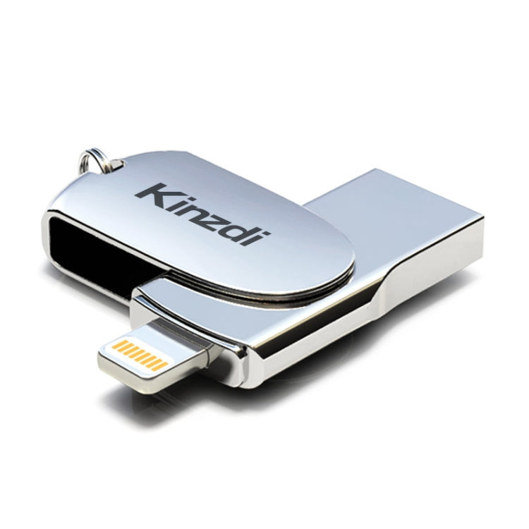 Kinzdi 512GB USB 2.0 + 8 Pin Interface Metal Twister Flash U Disk (Silver) - USB Flash Drives by Kinzdi | Online Shopping South Africa | PMC Jewellery | Buy Now Pay Later Mobicred