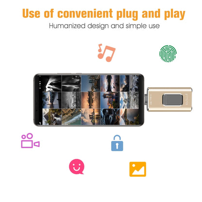 Richwell 3 in 1 16G Type-C + 8 Pin + USB 3.0 Metal Push-pull Flash Disk with OTG Function(Rose Gold) - U Disk & Card Reader by Richwell | Online Shopping South Africa | PMC Jewellery | Buy Now Pay Later Mobicred