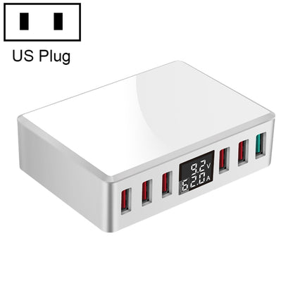 WLX-T9+ 40W 6 In 1 Multi-function Mini Smart Digital Display USB Charger(White) - Multifunction Charger by PMC Jewellery | Online Shopping South Africa | PMC Jewellery | Buy Now Pay Later Mobicred