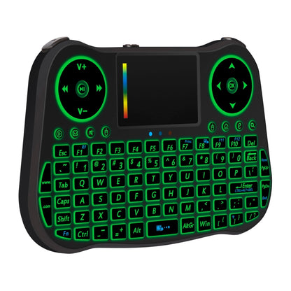 MT08 2.4GHz Mini Wireless Air Mouse QWERTY Keyboard with Colorful Backlight & Touchpad & Multimedia Control for PC, TV(Black) - MINI PC Accessories & Gadgets by PMC Jewellery | Online Shopping South Africa | PMC Jewellery | Buy Now Pay Later Mobicred