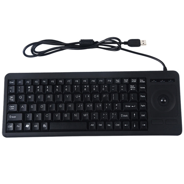 DS-8900 USB Interface Prevent Water Splashing Laser Engraving Character One-piece Wired Trackball Keyboard, Length: 1.5m - Wired Keyboard by PMC Jewellery | Online Shopping South Africa | PMC Jewellery | Buy Now Pay Later Mobicred