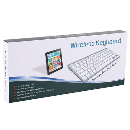 WB-8022 Ultra-thin Wireless Bluetooth Keyboard, Arabic Keys(Silver) - Wireless Keyboard by PMC Jewellery | Online Shopping South Africa | PMC Jewellery | Buy Now Pay Later Mobicred