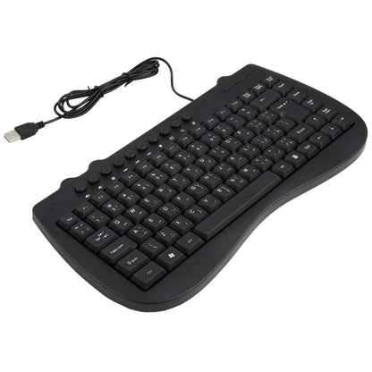 KB-301B Multimedia Notebook Mini Wired Keyboard, Arabic Version (Black) - Wired Keyboard by PMC Jewellery | Online Shopping South Africa | PMC Jewellery