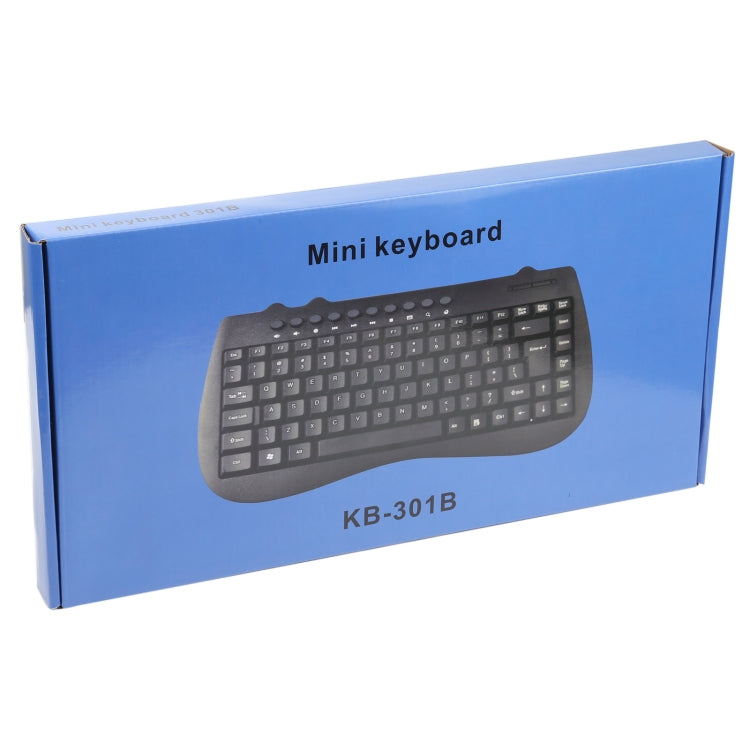 KB-301B Multimedia Notebook Mini Wired Keyboard, Arabic Version (Black) - Wired Keyboard by PMC Jewellery | Online Shopping South Africa | PMC Jewellery