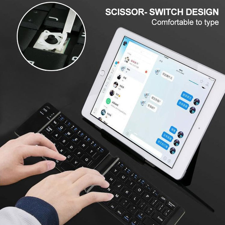 B05 USB Charging Portable Mini Folding Bluetooth Wireless Keyboard (Black) - Mini Keyboard by PMC Jewellery | Online Shopping South Africa | PMC Jewellery | Buy Now Pay Later Mobicred