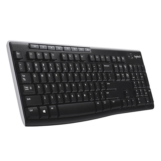 Logitech K270 Single Wireless Ultra-thin Silent Keyboard (Black) - Wireless Keyboard by Logitech | Online Shopping South Africa | PMC Jewellery | Buy Now Pay Later Mobicred