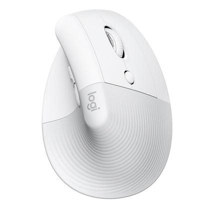 Logitech Lift Vertical 1000DPI 2.4GHz Ergonomic Wireless Bluetooth Dual Mode Mouse (White) - Wireless Mice by Logitech | Online Shopping South Africa | PMC Jewellery | Buy Now Pay Later Mobicred