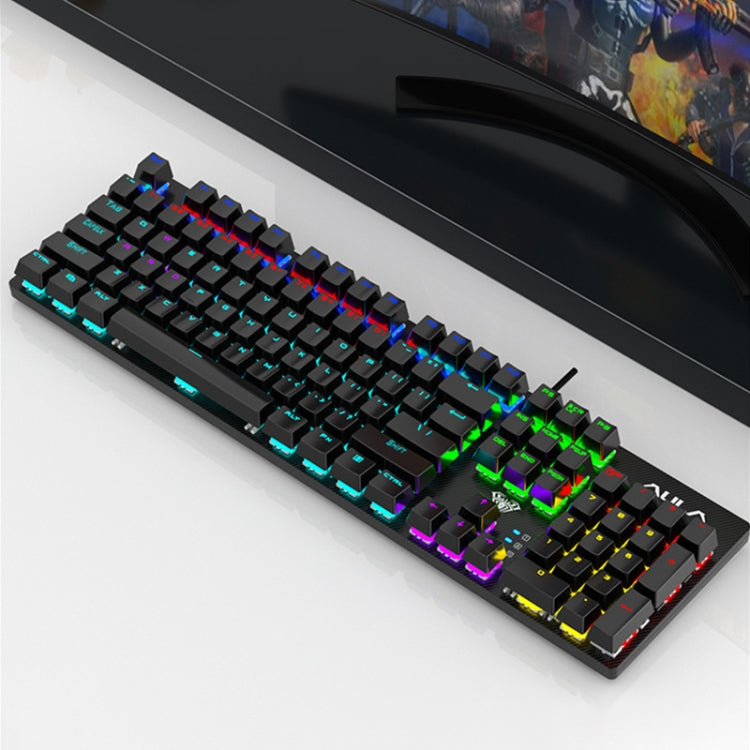 AULA S2022 USB Wired Mechanical Keyboard (Black) - Wired Keyboard by AULA | Online Shopping South Africa | PMC Jewellery | Buy Now Pay Later Mobicred