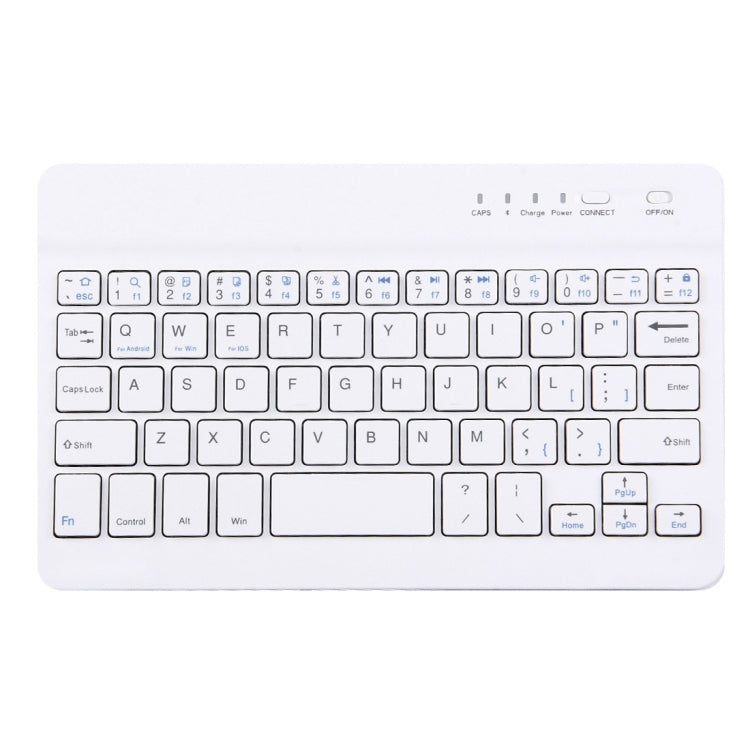 Portable Bluetooth Wireless Keyboard, Compatible with 9 inch Tablets with Bluetooth Functions (White) - Universal Keyboard by PMC Jewellery | Online Shopping South Africa | PMC Jewellery