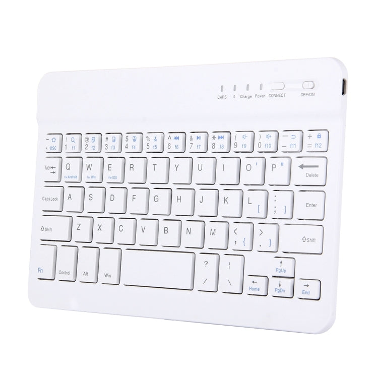 Portable Bluetooth Wireless Keyboard, Compatible with 9 inch Tablets with Bluetooth Functions (White) - Universal Keyboard by PMC Jewellery | Online Shopping South Africa | PMC Jewellery