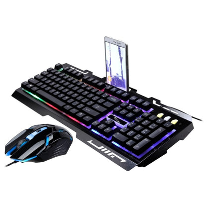 Chasing Leopard G700 USB RGB Backlight Wired Optical Gaming Mouse and Keyboard Set, Keyboard Cable Length: 1.35m, Mouse Cable Length: 1.3m(Black) - Wired Keyboard by Chasing Leopard | Online Shopping South Africa | PMC Jewellery | Buy Now Pay Later Mobicred