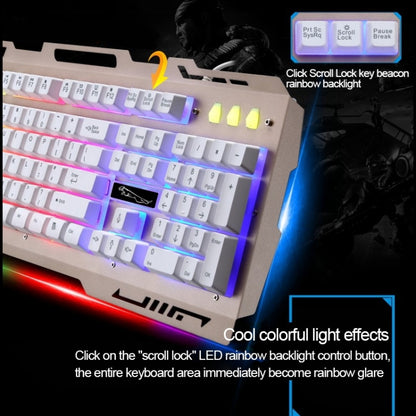 Chasing Leopard G700 USB RGB Backlight Wired Optical Gaming Mouse and Keyboard Set, Keyboard Cable Length: 1.35m, Mouse Cable Length: 1.3m(White) - Wired Keyboard by Chasing Leopard | Online Shopping South Africa | PMC Jewellery | Buy Now Pay Later Mobicred