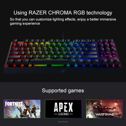 Razer BlackWidow V3 Tenkeyless RGB Lighting Wired Mechanical Keyboard, Competitive Version (Green Shaft) - Wired Keyboard by Razer | Online Shopping South Africa | PMC Jewellery | Buy Now Pay Later Mobicred