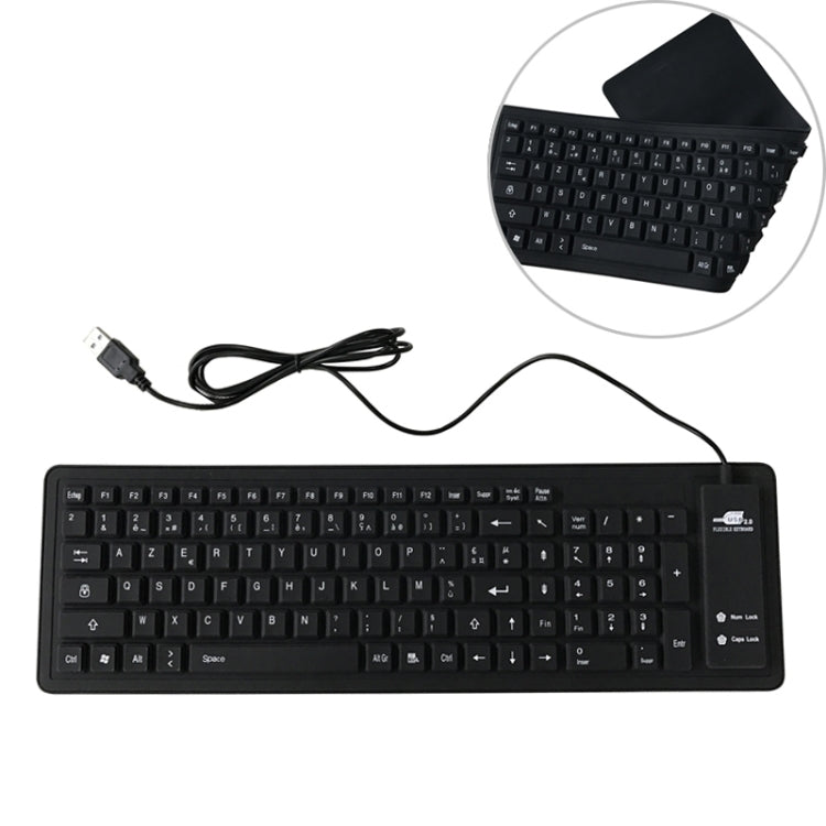 103 Key French USB Wired Silicone Waterproof Keyboard Desktop Notebook Keyboard, Cable Length: 1.5m - Wired Keyboard by PMC Jewellery | Online Shopping South Africa | PMC Jewellery | Buy Now Pay Later Mobicred