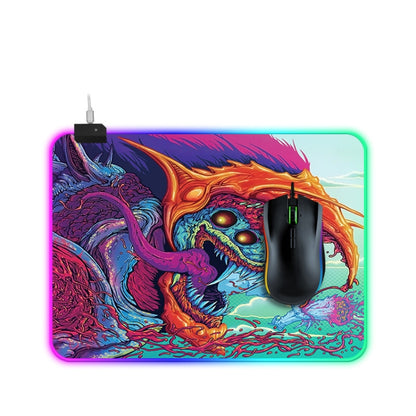 Computer Monster Pattern Illuminated Mouse Pad, Size: 35 x 25 x 0.4cm - Mouse Pads by PMC Jewellery | Online Shopping South Africa | PMC Jewellery | Buy Now Pay Later Mobicred