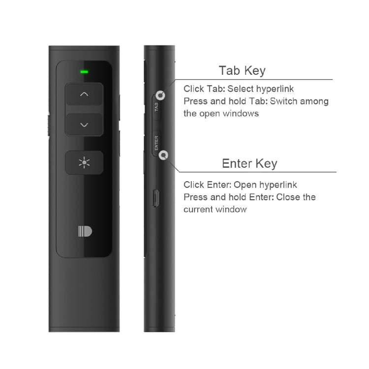 Doosl DSIT013 2.4GHz Rechargeable PowerPoint Presentation Remote Control Multi-functional Laser Pointer for PowerPoint / Keynote / Prezi, Control Distance: 100m(Black) -  by DOOSL | Online Shopping South Africa | PMC Jewellery | Buy Now Pay Later Mobicred