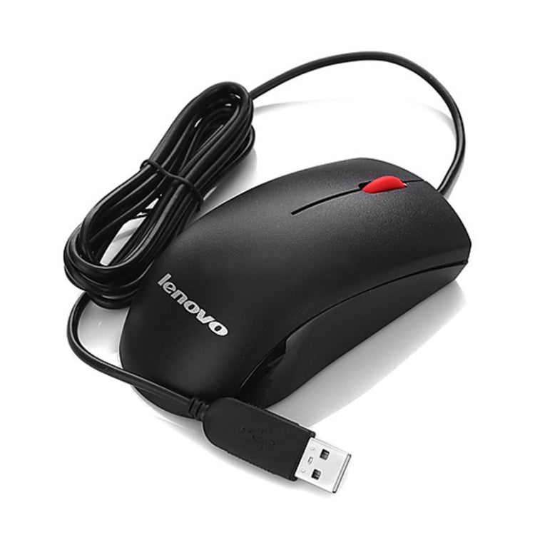 Lenovo M120 Pro Fashion Office Red Dot Wired Mouse (Black) - Wired Mice by Lenovo | Online Shopping South Africa | PMC Jewellery | Buy Now Pay Later Mobicred