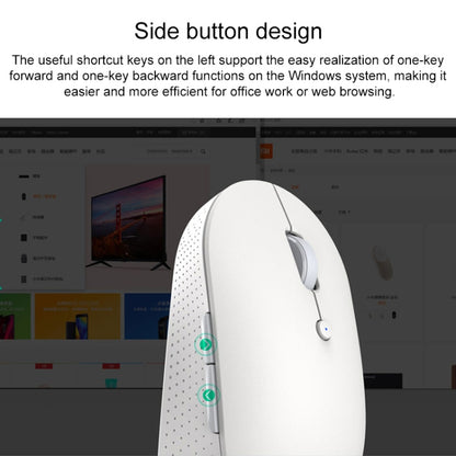 Original Xiaomi 2.4G Wireless Bluetooth 4.2 Dual Mode Silent Mouse(White) - Wireless Mice by Xiaomi | Online Shopping South Africa | PMC Jewellery | Buy Now Pay Later Mobicred