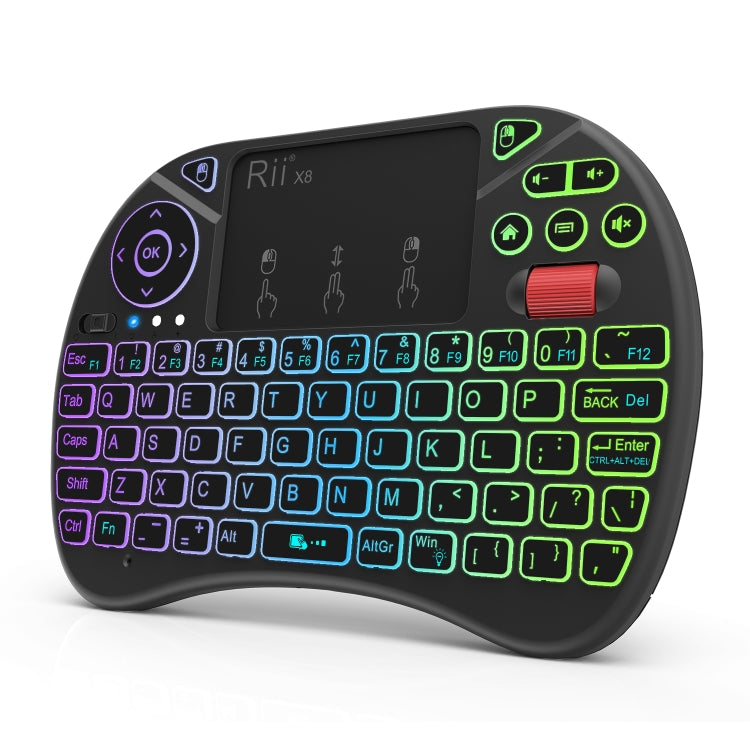 Rii X8 RT716 2.4GHz Mini Wireless QWERTY 71 Keys Keyboard, 2.5 inch Touchpad Combo with Backlight(Black) - MINI PC Accessories & Gadgets by PMC Jewellery | Online Shopping South Africa | PMC Jewellery | Buy Now Pay Later Mobicred