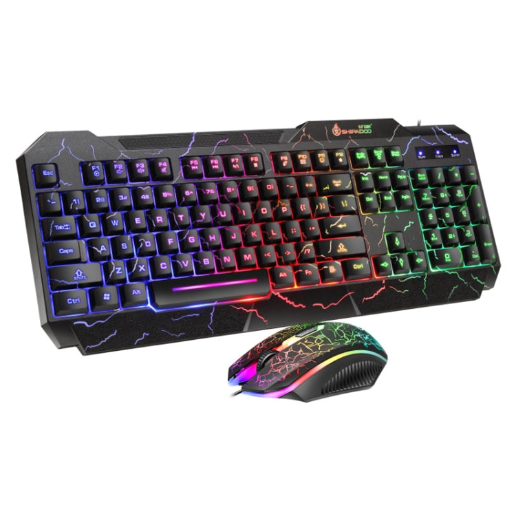 SHIPADOO D620 104-key Wired RGB Color Cracked Backlight Gaming Keyboard Mouse Kit for Laptop, PC - Wired Keyboard by SHIPADOO | Online Shopping South Africa | PMC Jewellery