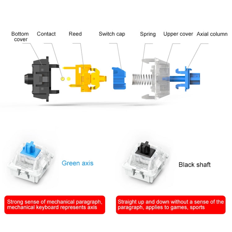 YINDIAO Electroplating Punk Mixed Light USB Mechanical Gaming Wired Keyboard, Blue Shaft (White) - Wired Keyboard by YINDIAO | Online Shopping South Africa | PMC Jewellery | Buy Now Pay Later Mobicred