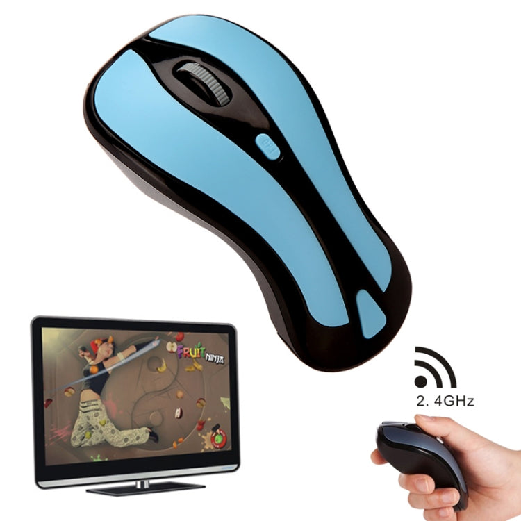 PR-01 6D Gyroscope Fly Air Mouse 2.4G USB Receiver 1600 DPI Wireless Optical Mouse for Computer PC Android Smart TV Box (Blue + Black) - Wireless Mice by PMC Jewellery | Online Shopping South Africa | PMC Jewellery | Buy Now Pay Later Mobicred