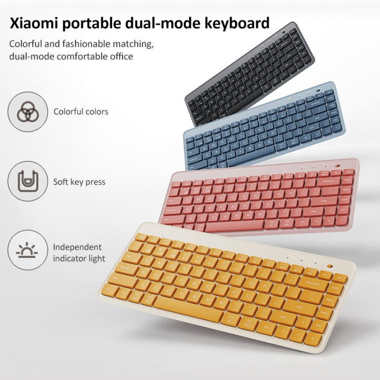 Original Xiaomi XMBXJP01YM 85 Keys Portable Dual-mode Keyboard (Pink) - Wireless Keyboard by Xiaomi | Online Shopping South Africa | PMC Jewellery | Buy Now Pay Later Mobicred