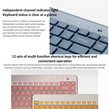 Original Xiaomi XMBXJP01YM 85 Keys Portable Dual-mode Keyboard (Beige White) - Wireless Keyboard by Xiaomi | Online Shopping South Africa | PMC Jewellery | Buy Now Pay Later Mobicred