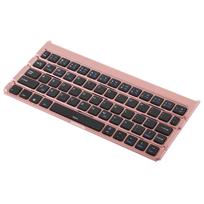 GK808 Ultra-thin Foldable Bluetooth V3.0 Keyboard, Built-in Holder, Support Android / iOS / Windows System(Rose Gold) - Wireless Keyboard by PMC Jewellery | Online Shopping South Africa | PMC Jewellery | Buy Now Pay Later Mobicred