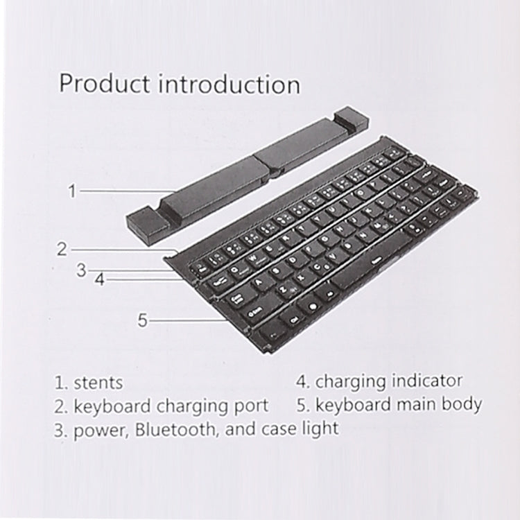 GK808 Ultra-thin Foldable Bluetooth V3.0 Keyboard, Built-in Holder, Support Android / iOS / Windows System(Rose Gold) - Wireless Keyboard by PMC Jewellery | Online Shopping South Africa | PMC Jewellery | Buy Now Pay Later Mobicred