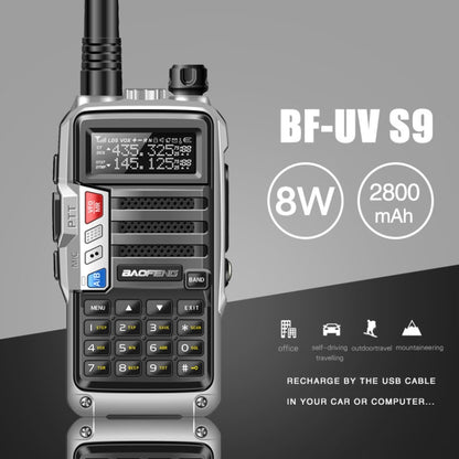 Baofeng BF-UV5R Plus S9 FM Interphone Handheld Walkie Talkie, US Plug (Black) - Handheld Walkie Talkie by BAOFENG | Online Shopping South Africa | PMC Jewellery | Buy Now Pay Later Mobicred