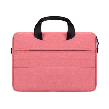 DJ08 Oxford Cloth Waterproof Wear-resistant Laptop Bag for 14.1 inch Laptops, with Concealed Handle & Luggage Tie Rod & Adjustable Shoulder Strap (Pink) - 13.3 inch by PMC Jewellery | Online Shopping South Africa | PMC Jewellery | Buy Now Pay Later Mobicred