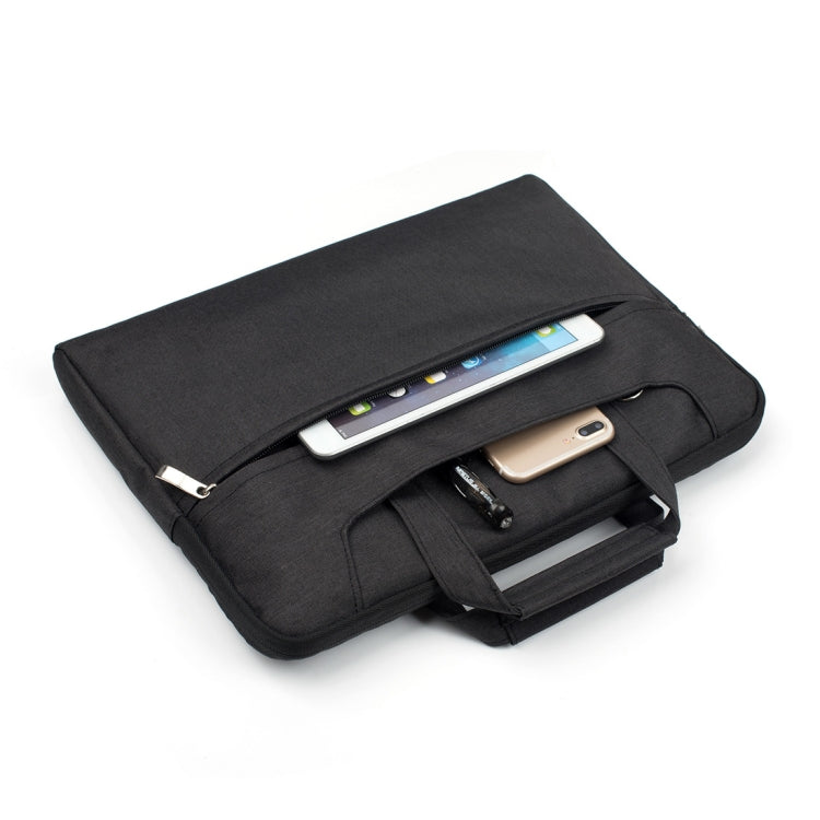 Portable One Shoulder Handheld Zipper Laptop Bag, For 13.3 inch and Below Macbook, Samsung, Lenovo, Sony, DELL Alienware, CHUWI, ASUS, HP (Black) - 13.3 inch by PMC Jewellery | Online Shopping South Africa | PMC Jewellery | Buy Now Pay Later Mobicred