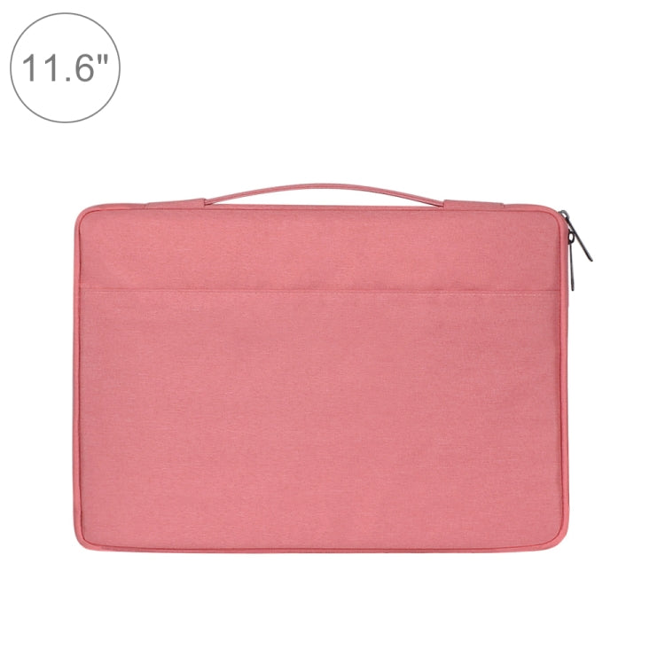 11.6 inch Fashion Casual Polyester + Nylon Laptop Handbag Briefcase Notebook Cover Case, For Macbook, Samsung, Lenovo, Xiaomi, Sony, DELL, CHUWI, ASUS, HP(Pink) - Other by PMC Jewellery | Online Shopping South Africa | PMC Jewellery | Buy Now Pay Later Mobicred