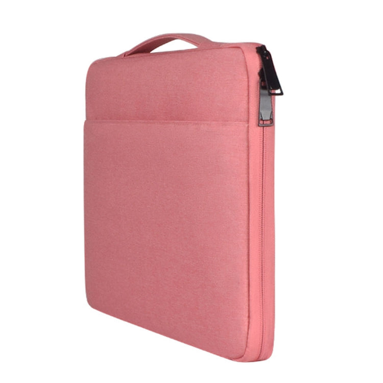 11.6 inch Fashion Casual Polyester + Nylon Laptop Handbag Briefcase Notebook Cover Case, For Macbook, Samsung, Lenovo, Xiaomi, Sony, DELL, CHUWI, ASUS, HP(Pink) - Other by PMC Jewellery | Online Shopping South Africa | PMC Jewellery | Buy Now Pay Later Mobicred