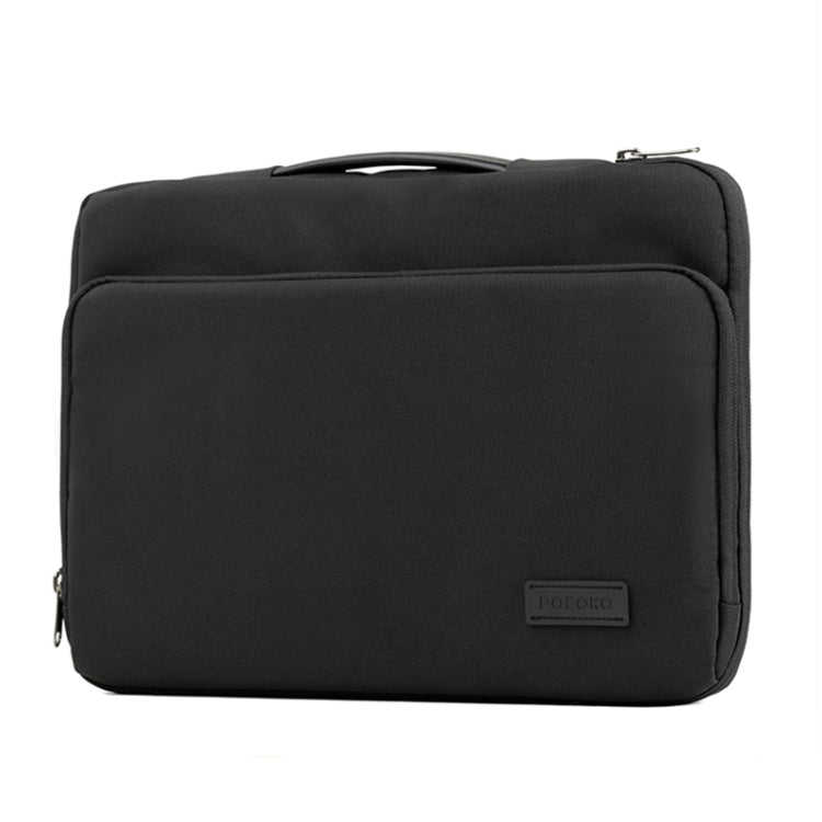 POFOKO E550 15.6 inch Portable Waterproof Polyester Laptop Handbag(Black) - Other by POFOKO | Online Shopping South Africa | PMC Jewellery | Buy Now Pay Later Mobicred