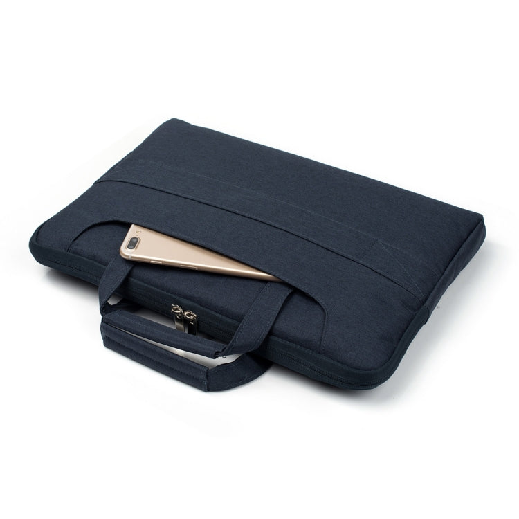 Portable One Shoulder Handheld Zipper Laptop Bag, For 15.4 inch and Below Macbook, Samsung, Lenovo, Sony, DELL Alienware, CHUWI, ASUS, HP (Dark Blue) - 15 inch by PMC Jewellery | Online Shopping South Africa | PMC Jewellery | Buy Now Pay Later Mobicred