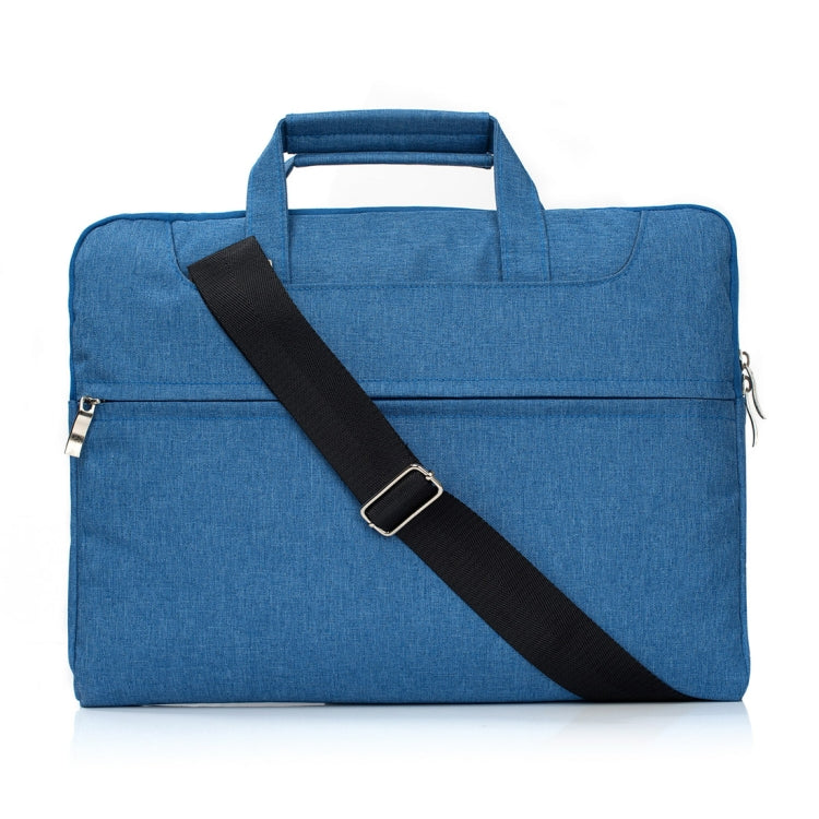 Portable One Shoulder Handheld Zipper Laptop Bag, For 15.4 inch and Below Macbook, Samsung, Lenovo, Sony, DELL Alienware, CHUWI, ASUS, HP (Blue) - 15 inch by PMC Jewellery | Online Shopping South Africa | PMC Jewellery | Buy Now Pay Later Mobicred